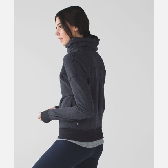 Lululemon Heathered Black Hug It Out Jacket Size 10 - 41424 - Picture 6 of 14